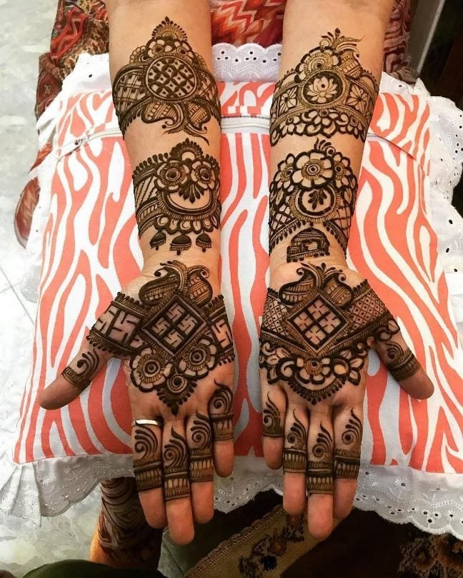 Full Hand Mehndi Design for Bridal