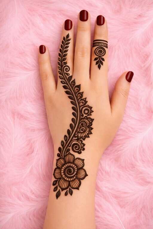 Arabic Mahandi Dijain Photo Stylish Easy Design
