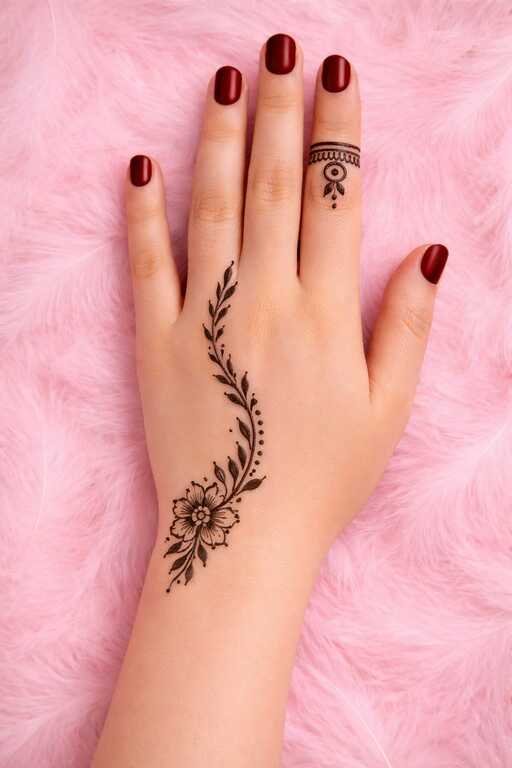 Arabic Mahandi Dijain Photo Stylish Easy Design