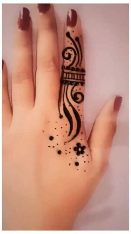 Mahandi Photo Finger Mehndi Design for Girls